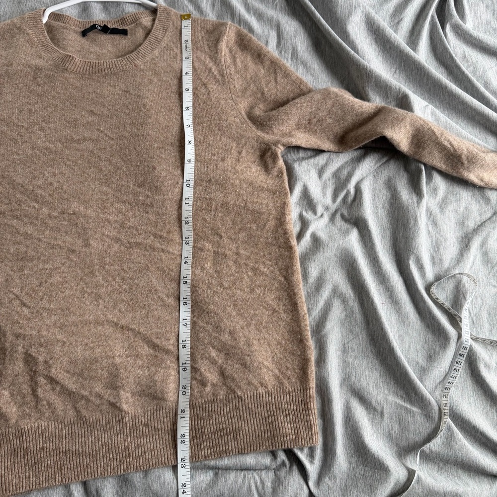 Quince Mongolian Cashmere Crewneck Sweater Oatmeal Small FLAWS - Picture 11 of 12